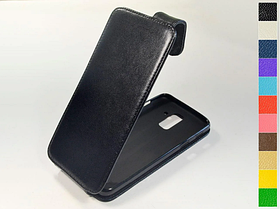 Відкидний чохол з натуральної шкіри для Samsung Galaxy A6 Plus 2018 A605F