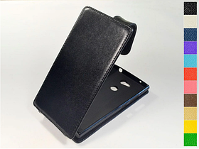 Відкидний чохол з натуральної шкіри для Sony Xperia L2