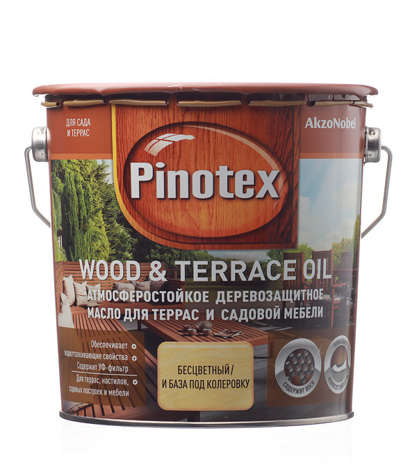 Деревозащитное масло Pinotex Wood&Terrace Oil 10л (Пинотекс Вуд Анд Террас Оил) - фото 3 - id-p1175766147