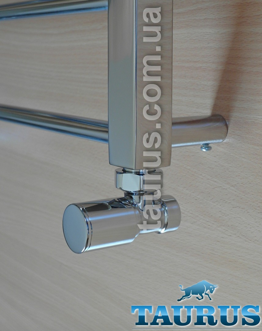 Кран кутовий циліндричний ThermoPulse Classic chrome 1/2 для рушникосушок + американки