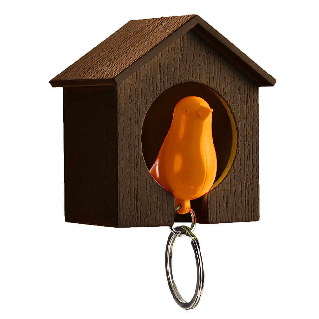 Ключница QUALY Sparrow Keyring brown-yellow QL10091