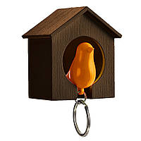 Ключница QUALY Sparrow Keyring brown-yellow QL10091