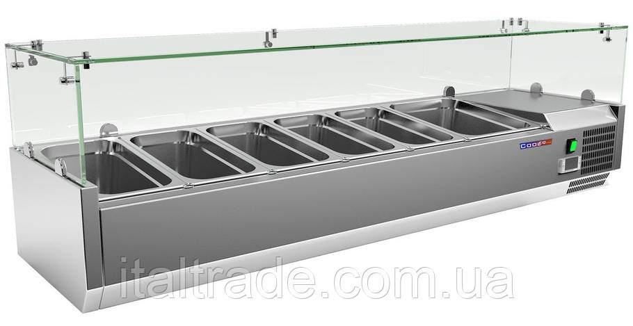 Вітрина холодильна для топінгу Cooleq VRX1500/380 на 5xGN1/3 + 1xGN1/2, фото 1