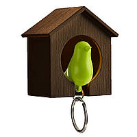 Ключница QUALY Sparrow Keyring brown-green QL10091