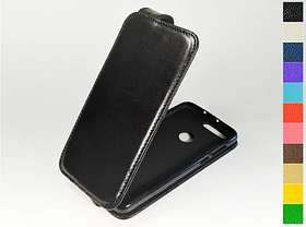 Відкидний чохол з натуральної шкіри для Huawei Honor 8