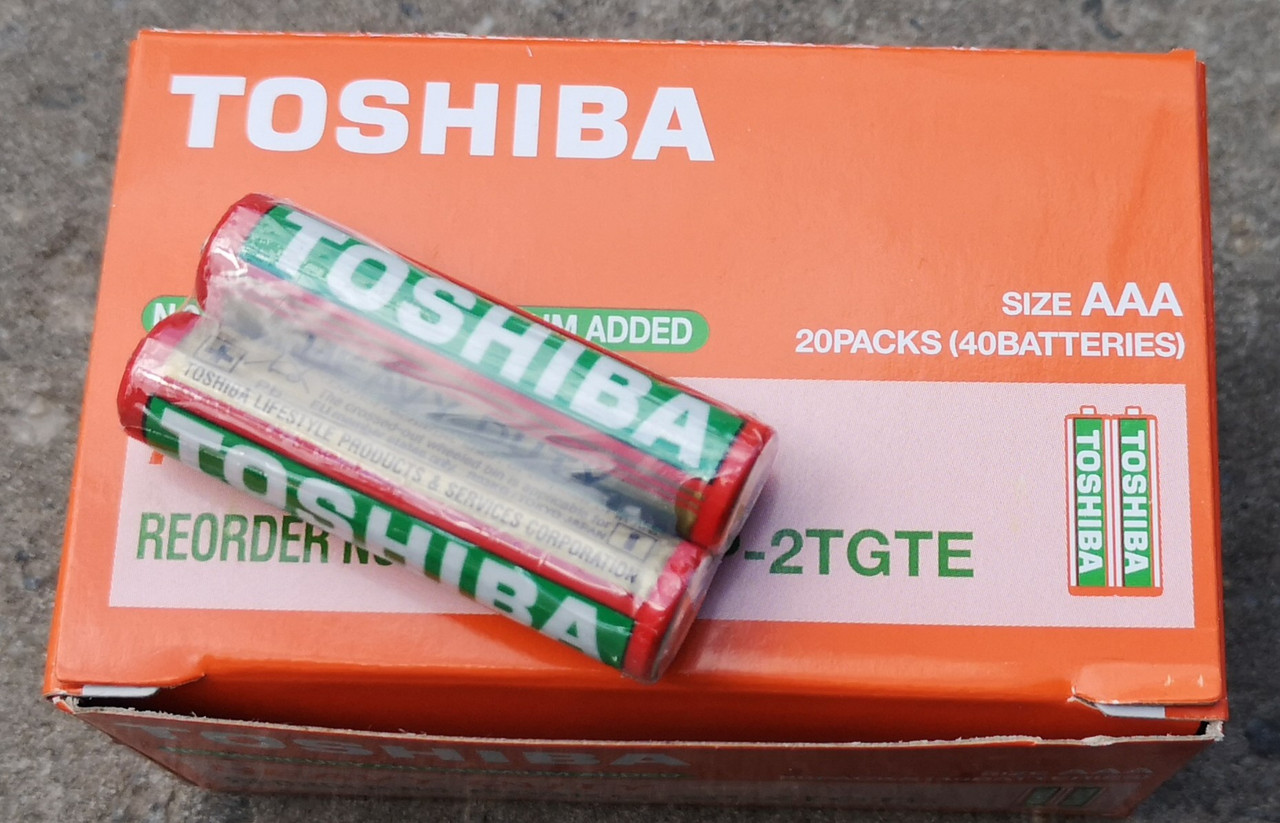 Батарейки TOSHIBA тип АА р6 40 шт в блоке - фото 1 - id-p1739880373