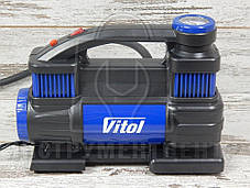 Автокомпресор двухпоршневой з ліхтарем VITOL K-70