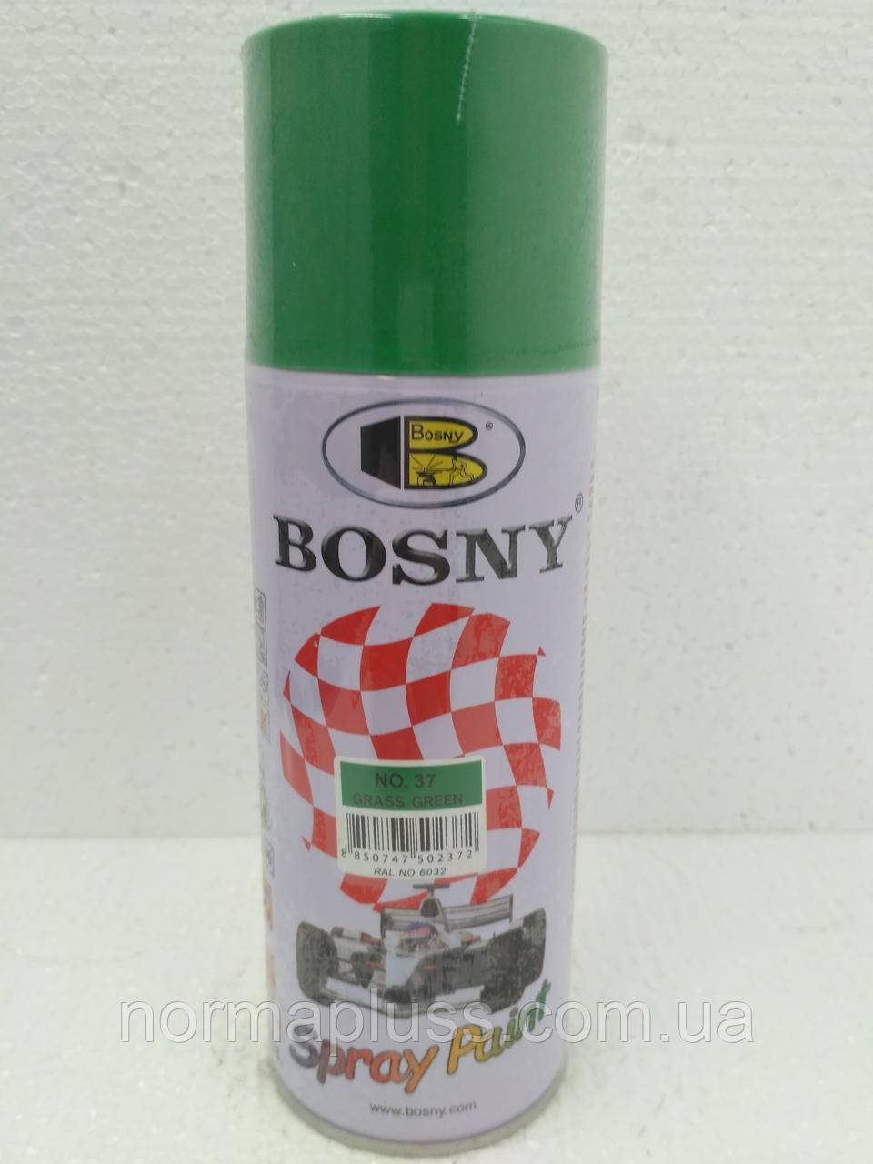 Акрилова спрей-фарба Bosny 37 Grass green (Зелена трава), 400ml. (300g)