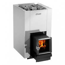 Дровяна піч Harvia 16 SL Steel для лазні та сауни з виносом зі склом