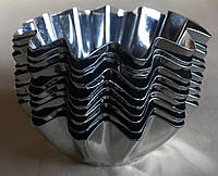 Форми для випічки кексів металеві, верхній діаметр 5.7 см, нижній діаметр 3.2 см, висота стінки 2.2 см