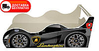 Кровать машинка серия Драйв D 013 Lamborghini графит для детей и подростков