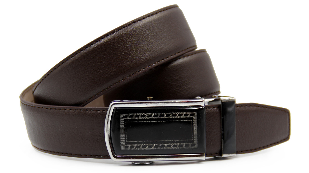 Коричневий ремінь чоловічий для костюма, фото 1