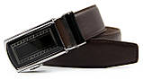 Коричневий ремінь чоловічий для костюма, фото 2