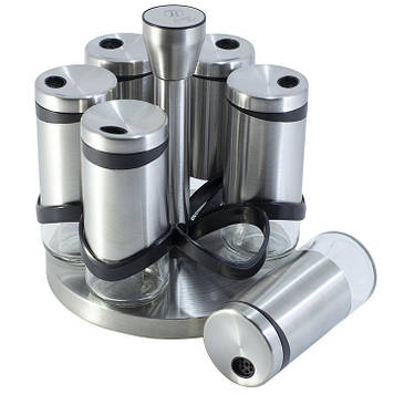 Набір для спецій 7 предметів Berlinger Haus BLACK SILVER Collection BH 1991