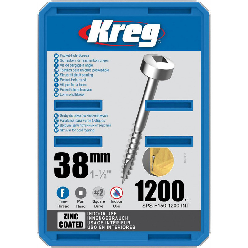 Оцинковані саморізи з шляпкою PAN-HEAD, дрібний крок, довжина 38 мм, 1200 шт, фото 1