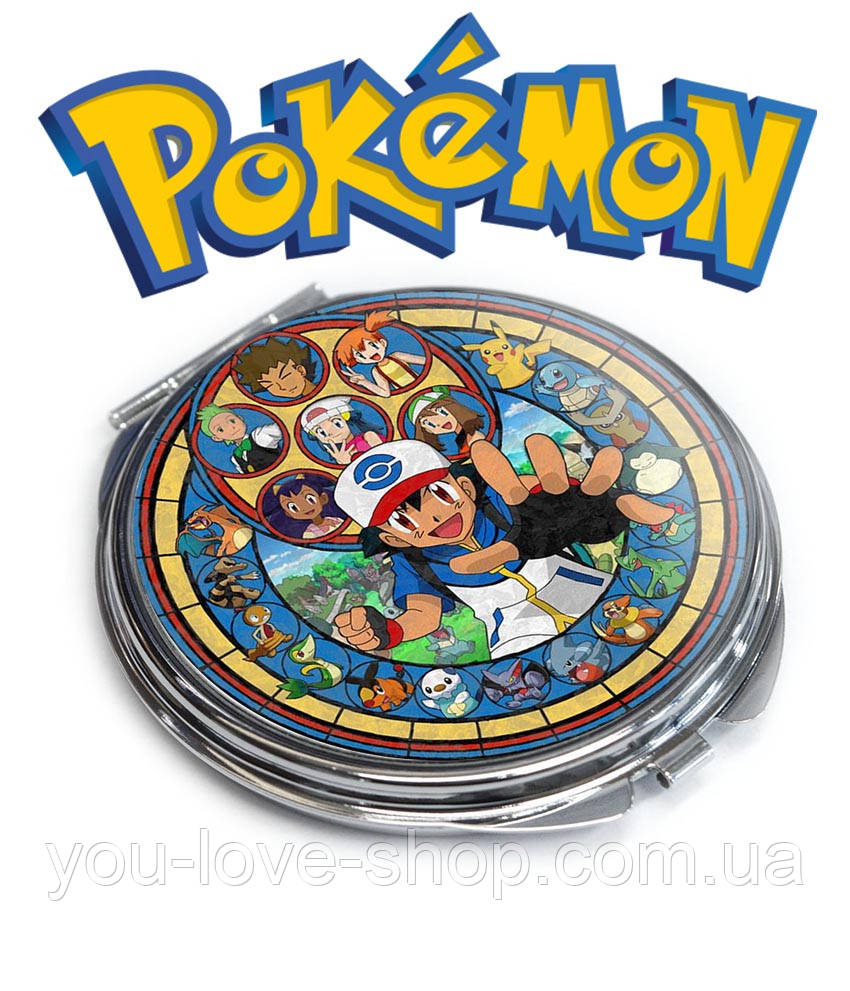 Дзеркальце кишенькове Покемон "Легендарні герої" / Pokemon, фото 1
