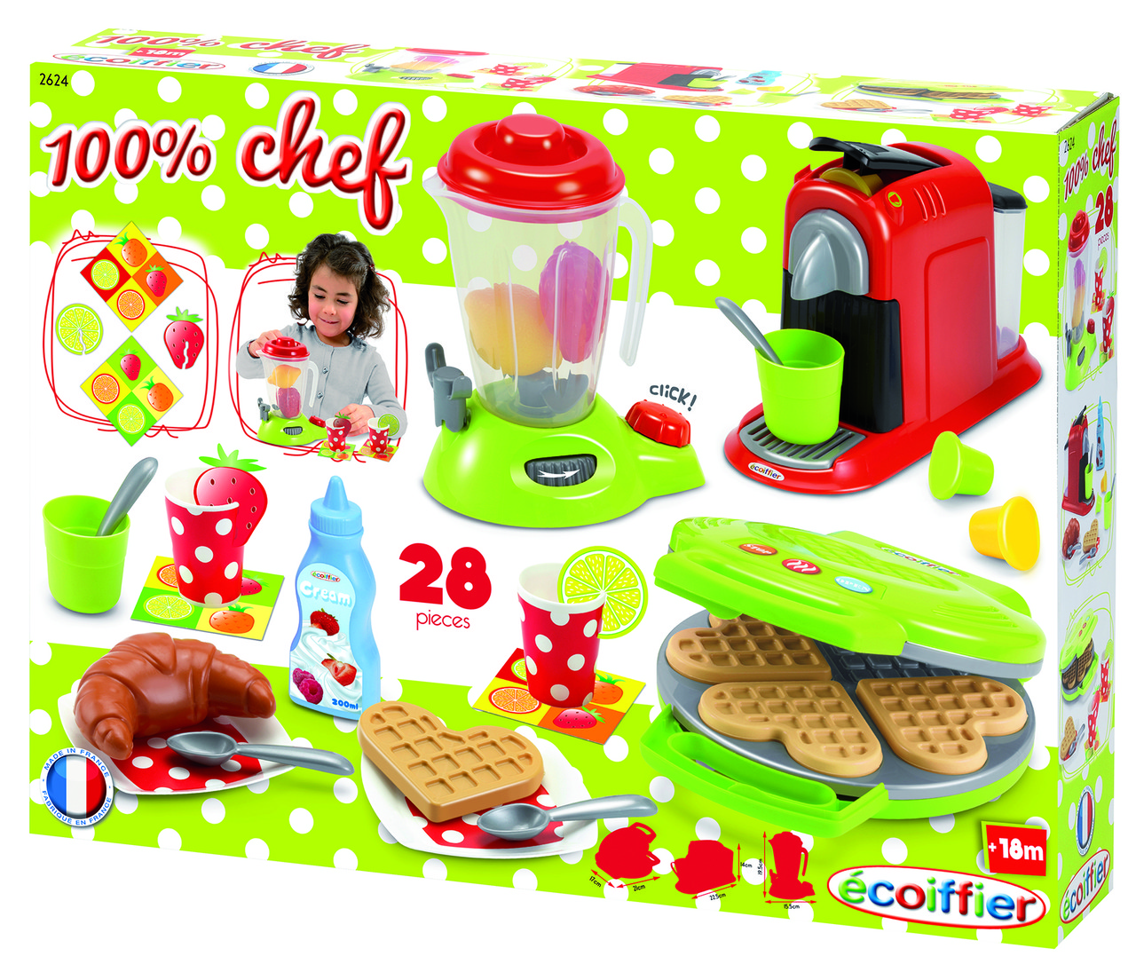 Кухонна техніка Ecoiffier Chef з посудом і продуктами (002624)
