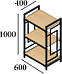 Стелаж в стилі лофт для дому серія Квадро (3 полиці), фото 3