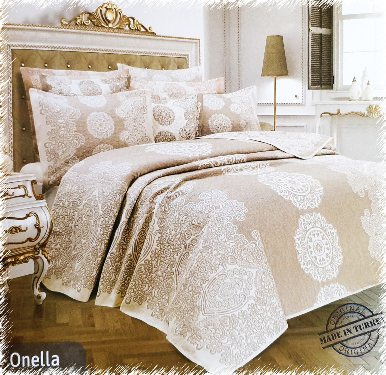 Покривало жакардове з наволочками My Bed "Onella" 240х260 см, фото 1