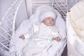 Ошатний комплект для новонародженого хлопчика Фрак New молочний 62, 68 розмір