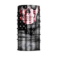 Баф  універсальний "Flag Skull" чорний із черепом і прапором
