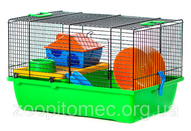 Клітка TEDDY LUX для гризунів колор (+ пластик), 43*28*23,5 см, фото 1