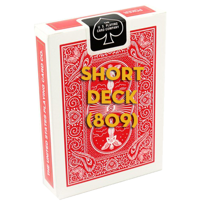 Трюкова колода | Short Bicycle Mandolin Deck 809 (Red), фото 1