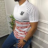 Чоловіча футболка Sik Silk M223 біла S, фото 2