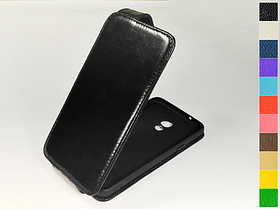 Відкидний чохол з натуральної шкіри для Meizu 15 Lite