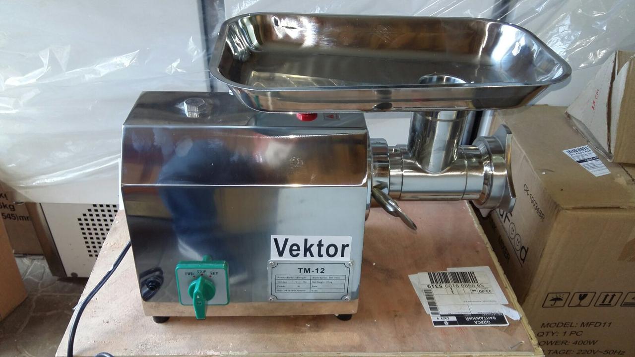 М'ясорубка професійна з реверсом Vektor —TM12R (150 кг/год).
