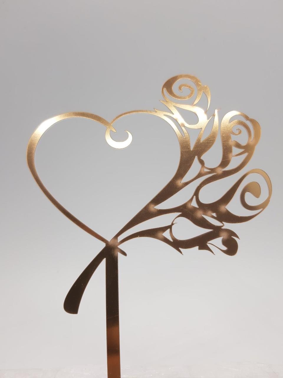 Топер дзеркальний золотий