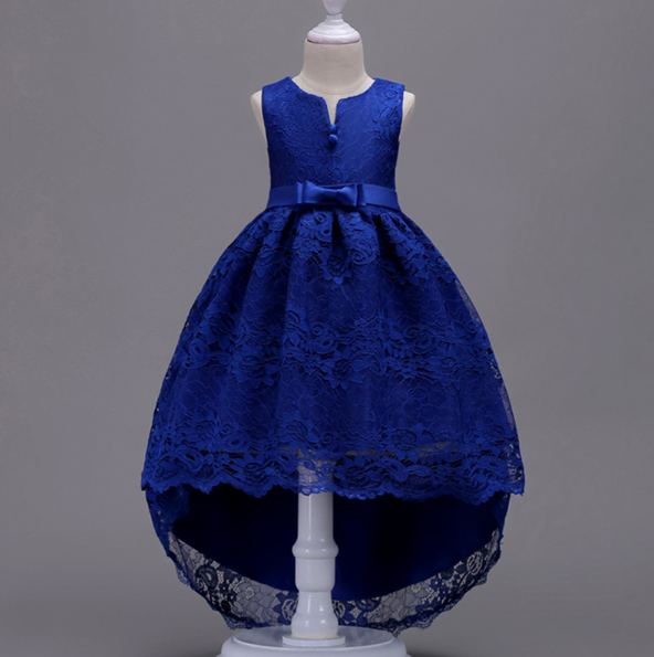Ошатне синє плаття, каскадне для дівчинкиElegant blue cascading dress for a girl