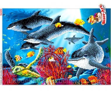 Схема для вишивки бісером (хрестиком) Бісер-Арт Дельфіни (589), фото 1