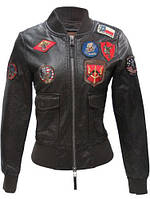 Женский бомбер Top Gun Women's Vegan Leather Bomber Jacket TGJ1680 (Brown) TGJ1680 Женский бомбер Top Gun Women's Vegan Leather Bomber Jacket TGJ1680 (Brown)