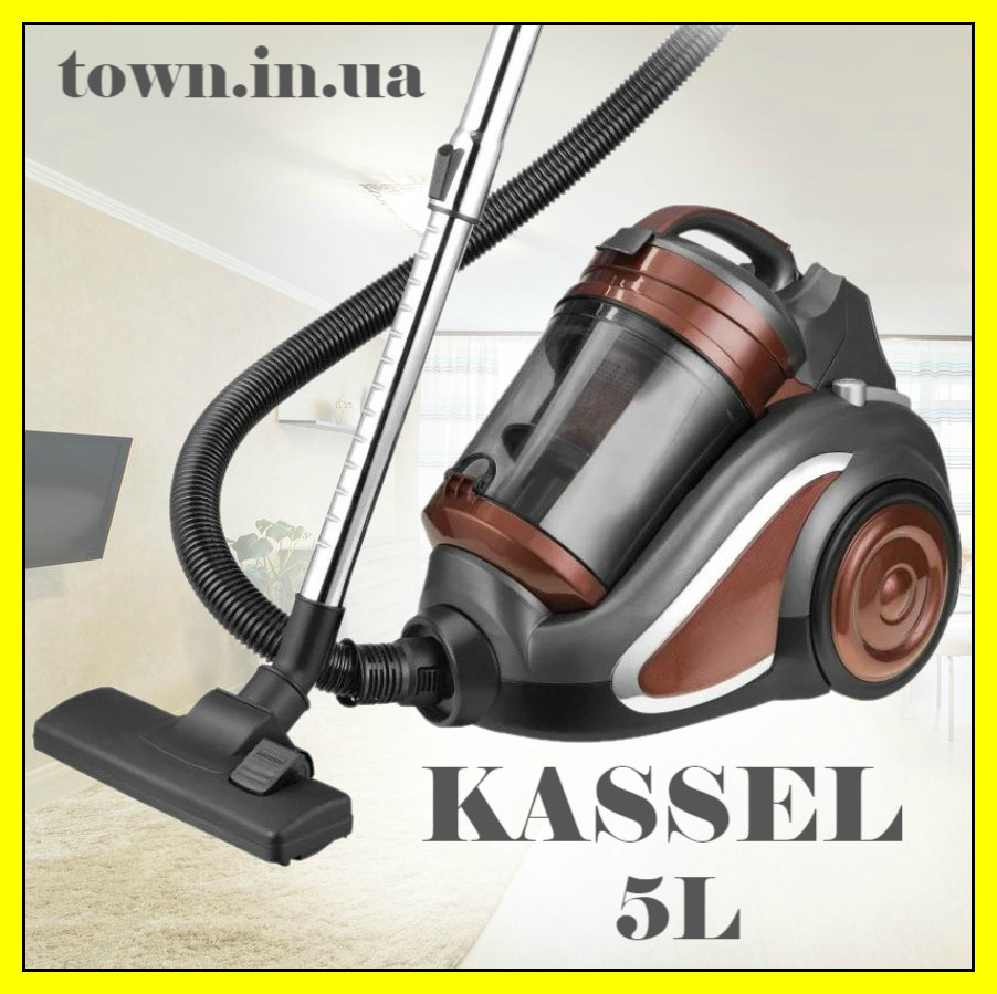 Пилосос Kassel 8078, Колбовый 5л ( 3000W ) Без мішка, для сухого прибирання, побутової, для дому
