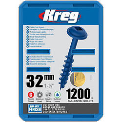 Саморізи Blue-Kote з шляпкою MAXI-LOC, великий крок, довжина 32 мм, 1200 шт