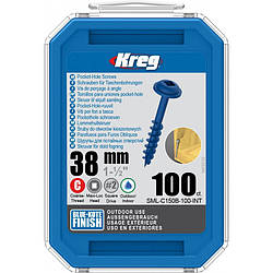 Саморізи Blue-Kote з шляпкою MAXI-LOC, великий крок, довжина 38 мм, 100 шт