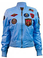 Женский бомбер Miss Top Gun MA-1 jacket with patches TGJ1573P-S (Light Blue) TGJ1573P-S Женский бомбер Miss Top Gun MA-1 jacket with patches TGJ1573P-S (Light Blue)