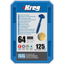 Саморізи Blue-Kote з шляпкою MAXI-LOC, великий крок, довжина 63,5 мм, 125 шт