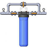 Колба механічного очищення Ecosoft BB20 1" FPV4520ECOGR з картриджем для видалення хлору, фото 5