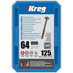 Саморізи для Kreg Jig® HD, довжина 63,5 мм, 125 шт