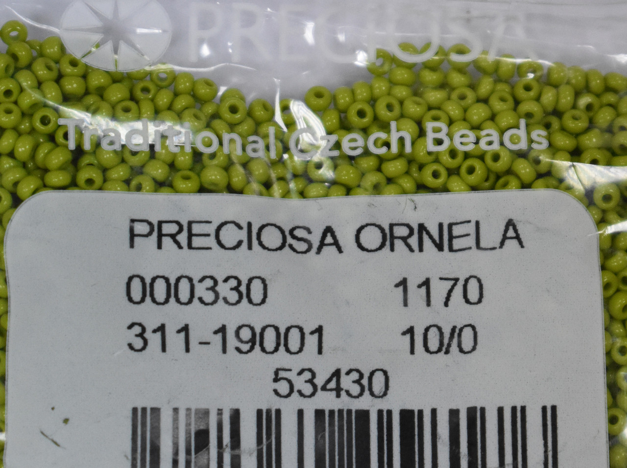 Бісер Preciosa 10/0 колір 53430 оливковий 5г, фото 1