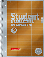 Тетрадь колледж-блок Brunnen А4 на спирали для словаря 50 листов 90 г/м2 обложка золотой металлик