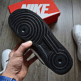 Кросівки чоловічі Off-White Air Force 1 Black Топ якість Київ, фото 7