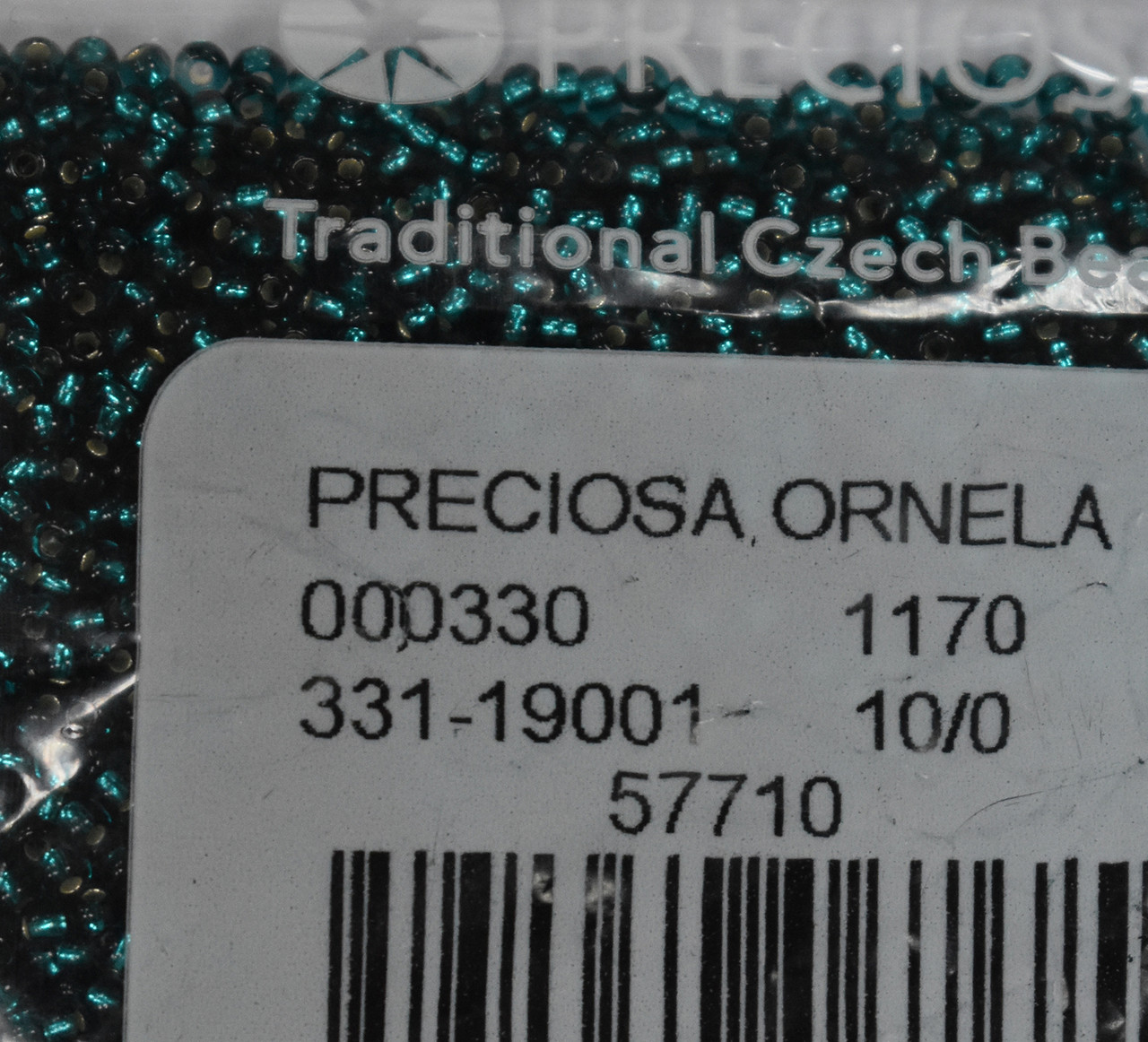 Бісер Preciosa 10/0 колір 57710 смарагдовий 5г, фото 1
