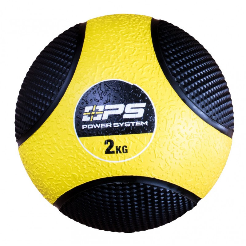 Медбол (набивний м'яч) Medicine Ball Power System PS-4132 2 кг жовтий