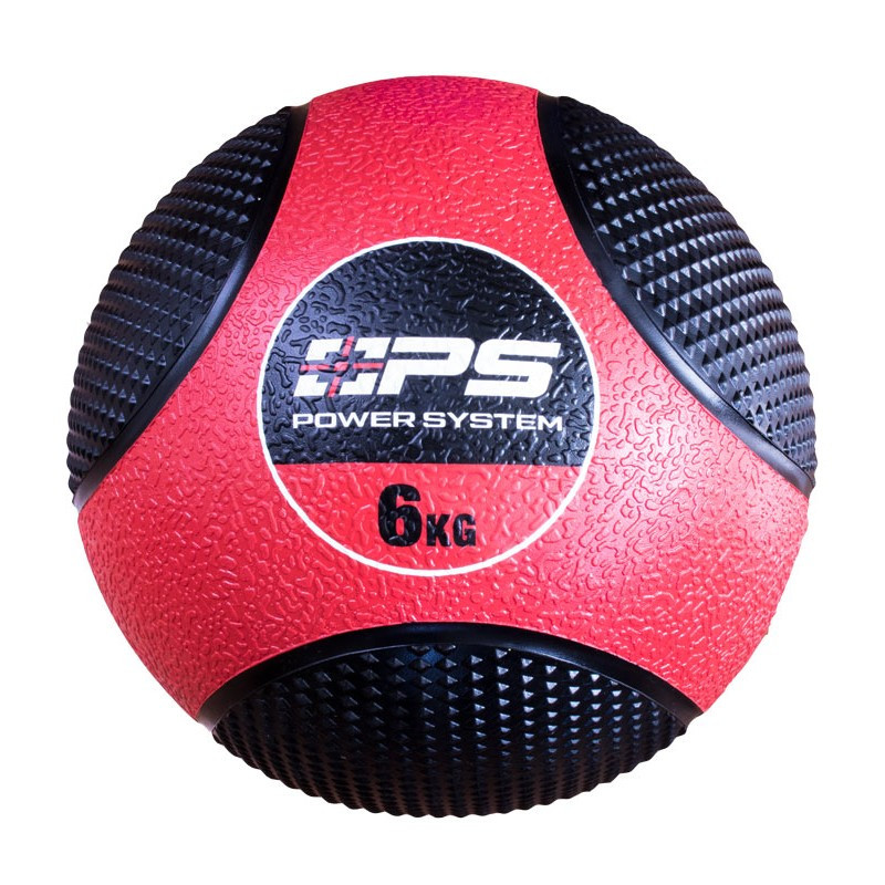 Медбол (набивний м'яч) Medicine Ball Power System PS-4136 6 кг червоний