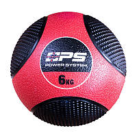 Медбол (набивной мяч) Medicine Ball Power System PS-4136 6 кг красный