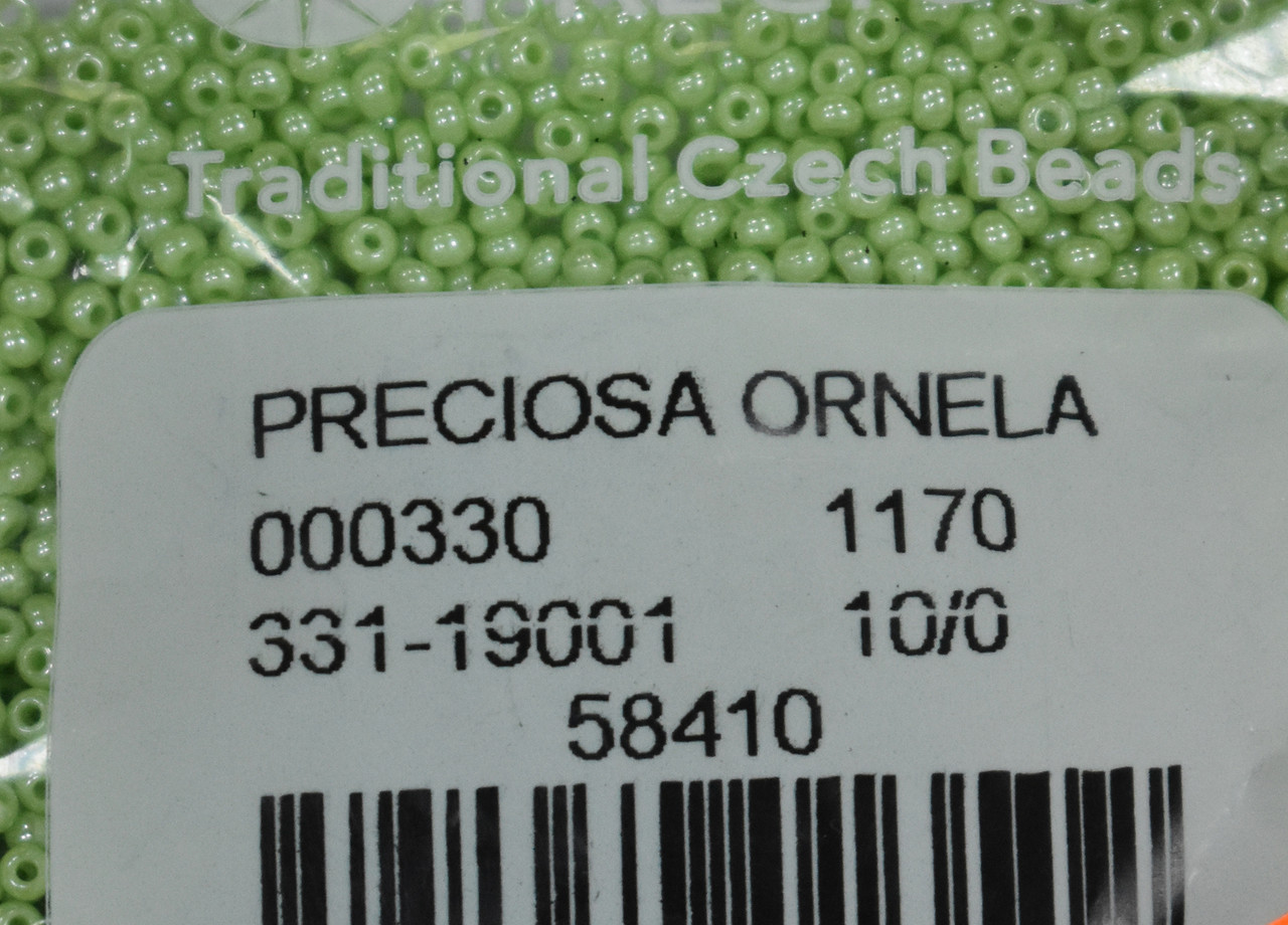 Бісер Preciosa 10/0 колір 58410 салатовий 5г, фото 1