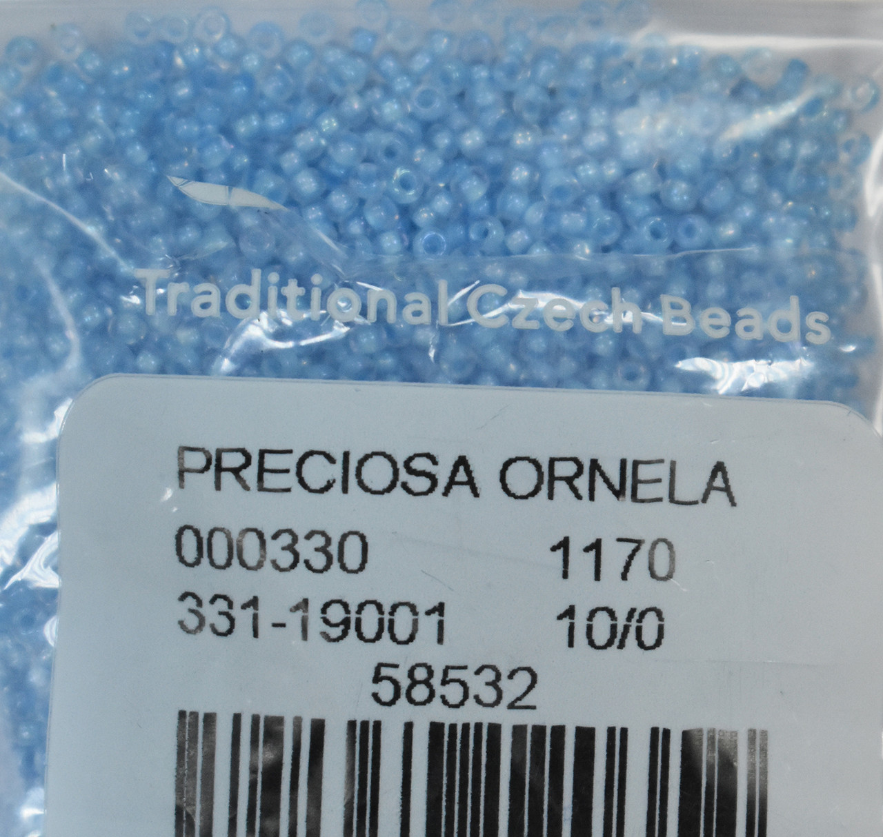 Бісер Preciosa 10/0 колір 58532 блакитний 5г, фото 1
